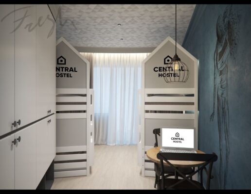 Desing hostel room in Kharkiv