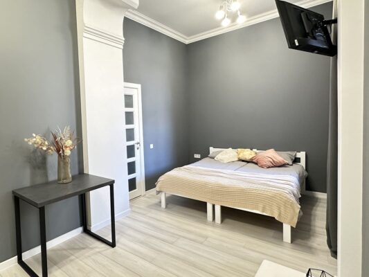 Kharkiv apartment per day with a large bed