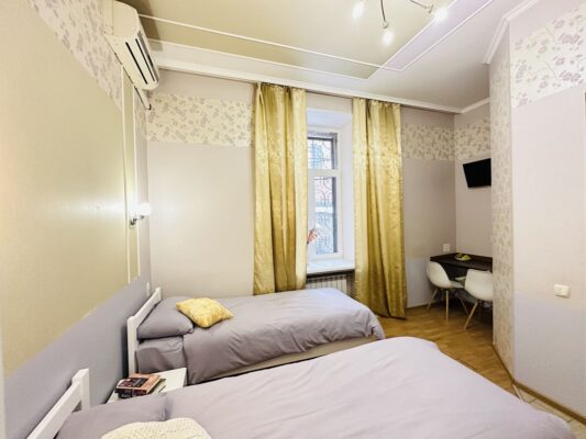 Apartment with comfortable beds with orthopedic mattresses